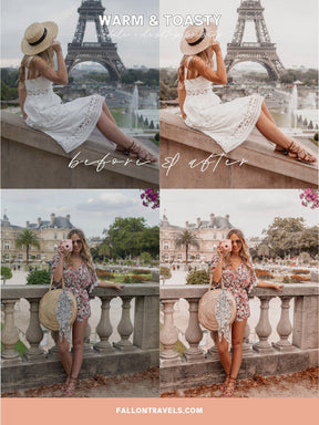 5 Warm Toasty Mobile Lightroom Presets & Desktop, Summer Photo Editing Filter for Instagram Travel, Tropical Beach Influencer Preset