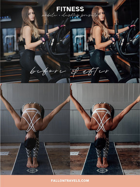 5 Fitness Mobile Lightroom Presets & Desktop, Gym Lifestyle Photo Editing Filter for Instagram, Workout Masculine Blogger Moody Filter