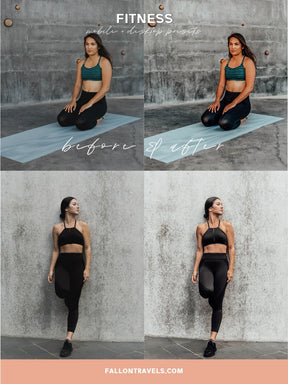 5 Fitness Mobile Lightroom Presets & Desktop, Gym Lifestyle Photo Editing Filter for Instagram, Workout Masculine Blogger Moody Filter