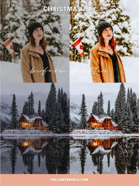 5 Christmas Day Lightroom Mobile & Desktop Presets, Bright Winter Photo Editing Filter for Instagram, Holiday Clean Airy Blogger Preset