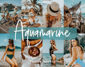 5 Aqua Mobile & Desktop Lightroom Presets, Blue iPhone Photo Filter for Instagram, Summer Beach Filter for Travel Bloggers, Ocean Preset