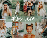 5 Mobile & Desktop Lightroom Presets Aloe Vera, Green Outdoor Photo Editing Filter for Instagram, Bright Nature Preset for Travel Bloggers