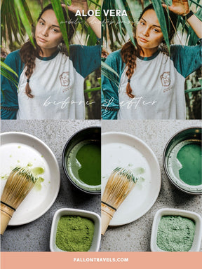 5 Mobile & Desktop Lightroom Presets Aloe Vera, Green Outdoor Photo Editing Filter for Instagram, Bright Nature Preset for Travel Bloggers