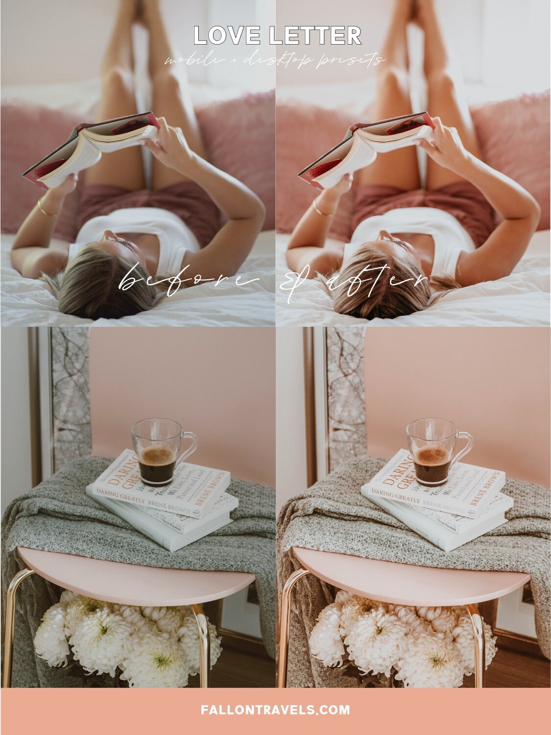 5 Pink Tones Mobile Lightroom Presets & Desktop, Photo Editing Filter for Instagram Influencer, Bright Airy Preset for Lifestyle Bloggers