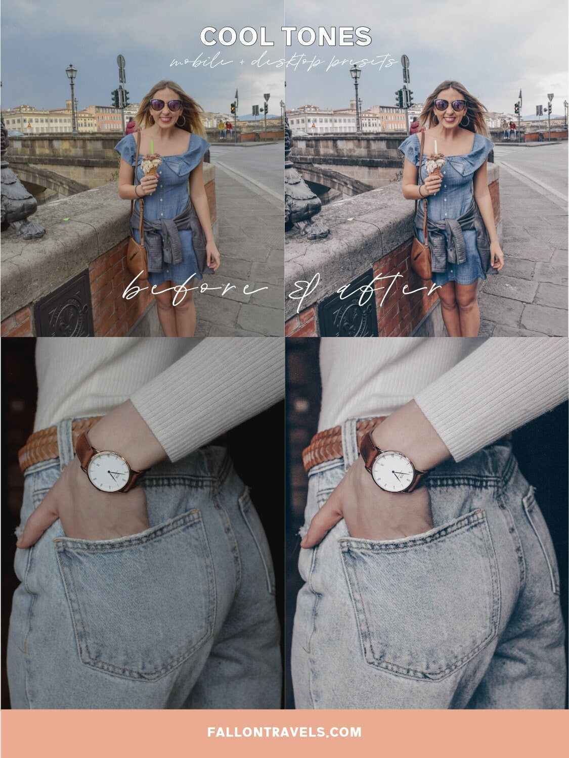 5 Lightroom Mobile & Desktop Presets Cool Tones, Clean Photo Editing Filter for Instagram Influencers, Lifestyle Blogger Preset