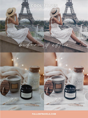 5 Lightroom Mobile & Desktop Presets Cool Tones, Clean Photo Editing Filter for Instagram Influencers, Lifestyle Blogger Preset