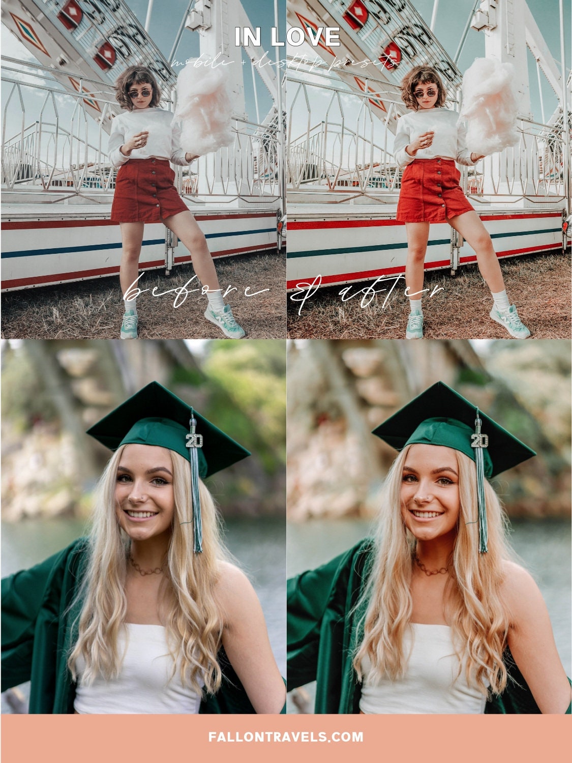 5 Mobile & Desktop Lightroom Presets In Love, Romantic Story Light Pink Photo Filter for Instagram, Valentines VSCO Preset for Bloggers