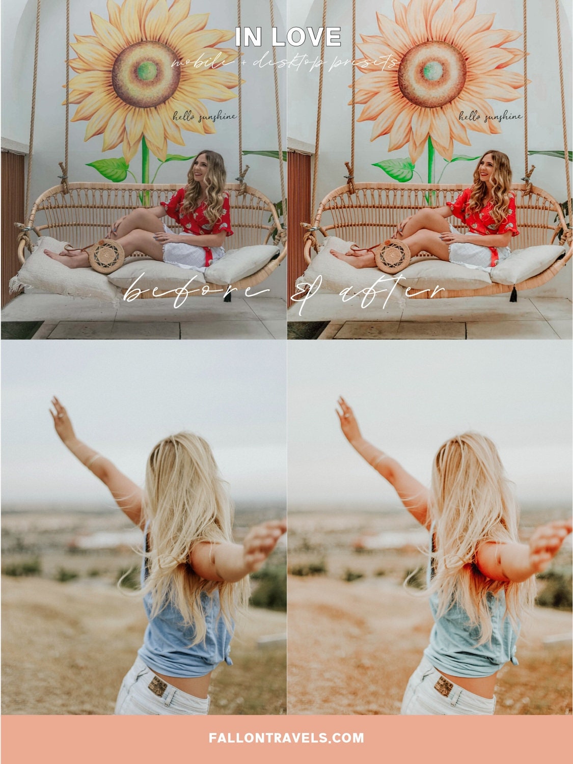 5 Mobile & Desktop Lightroom Presets In Love, Romantic Story Light Pink Photo Filter for Instagram, Valentines VSCO Preset for Bloggers