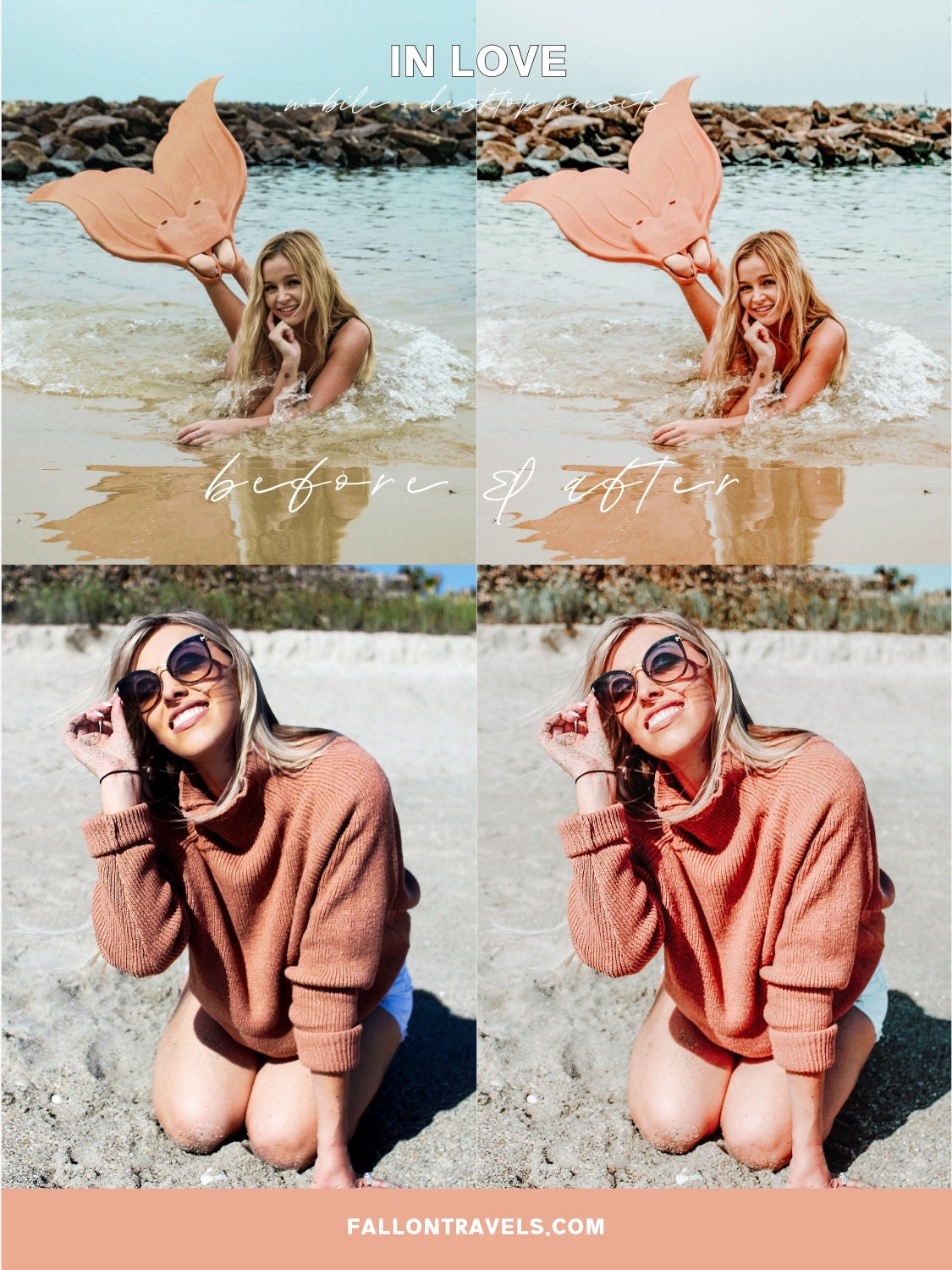 5 Mobile & Desktop Lightroom Presets In Love, Romantic Story Light Pink Photo Filter for Instagram, Valentines VSCO Preset for Bloggers