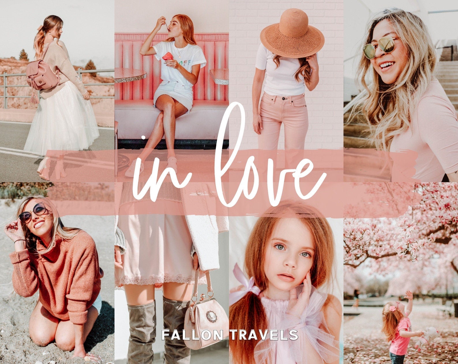 5 Mobile & Desktop Lightroom Presets In Love, Romantic Story Light Pink Photo Filter for Instagram, Valentines VSCO Preset for Bloggers