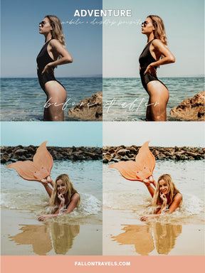 5 Adventure Mobile & Desktop Lightroom Presets, Travel Photo Editing Filter for Bloggers, Warm Summer Preset for Instagram Influencer