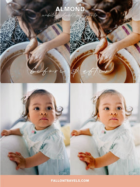 5 Almond Mobile & Desktop Lightroom Presets, Beige Photo Filter for Instagram, Creamy Milk Brown Lifestyle Preset for Influencers