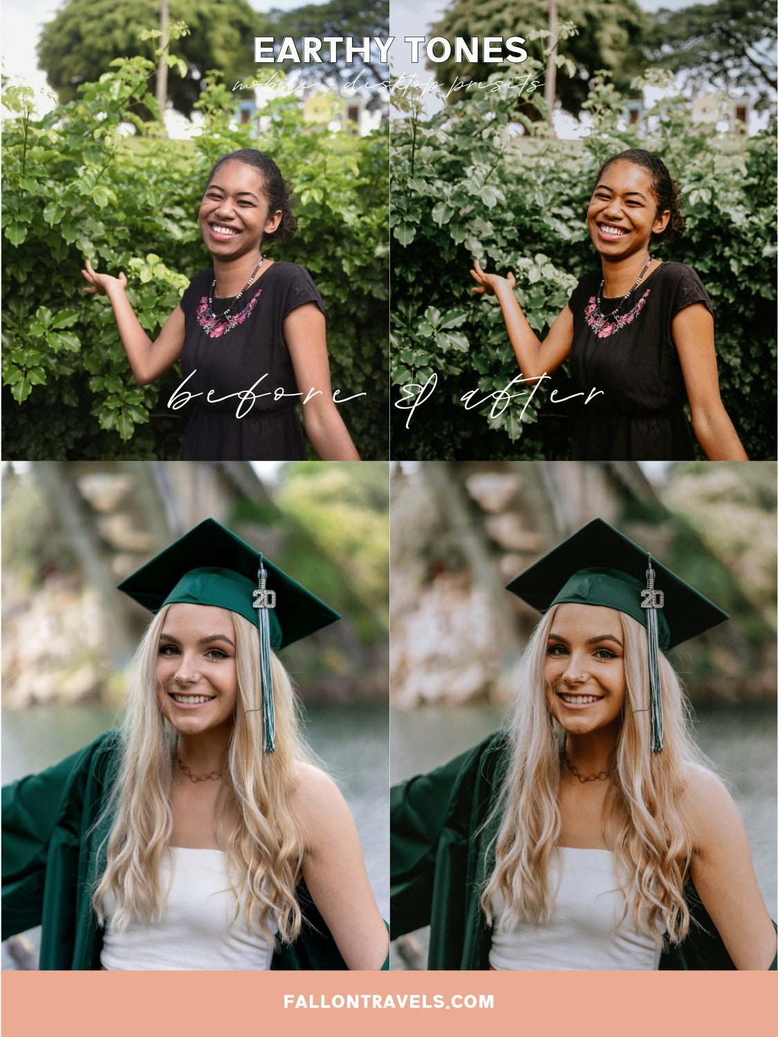 5 Earthy Tones Lightroom Mobile Presets & Desktop, Natural Photo Editing Filter for Travel Instagram Influencer, Outdoor Preset for Bloggers