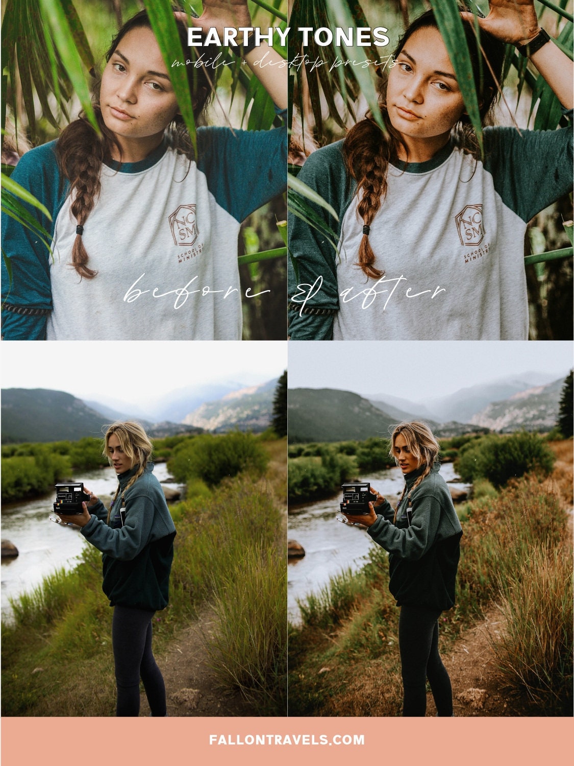 5 Earthy Tones Lightroom Mobile Presets & Desktop, Natural Photo Editing Filter for Travel Instagram Influencer, Outdoor Preset for Bloggers