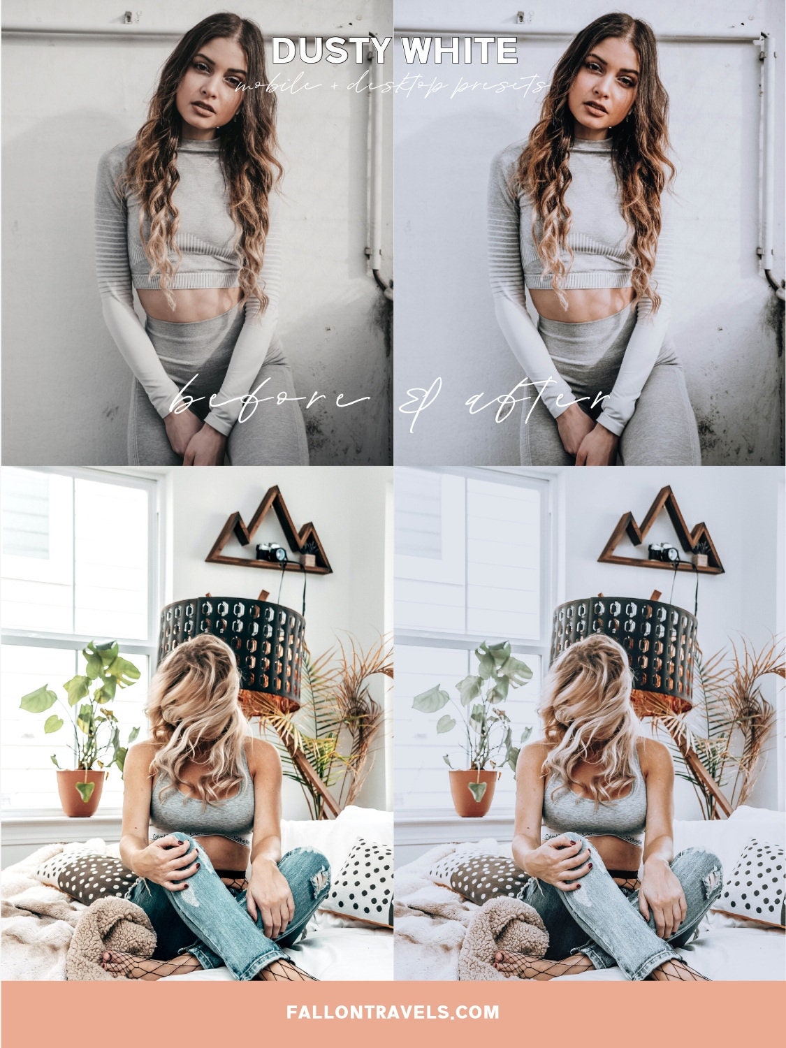 5 White Mobile & Desktop Lightroom Presets Pure, Clean Soft Photo Editing Filter for Instagram Influencer, Bright Interior Preset
