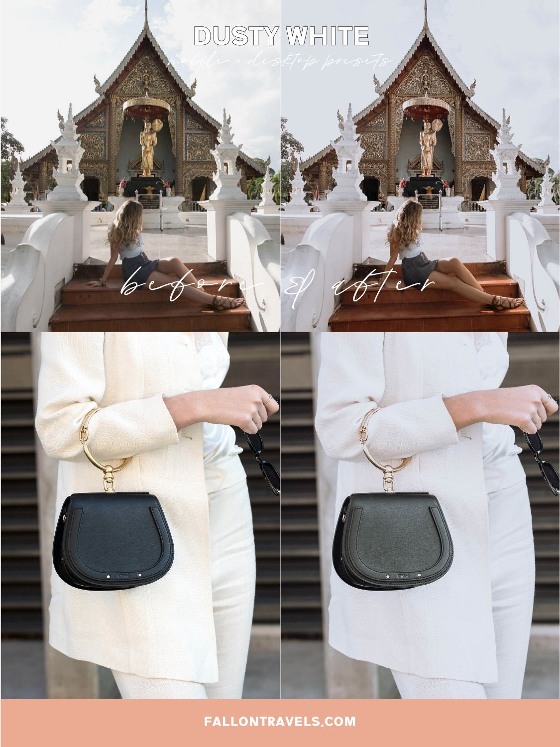 5 White Mobile & Desktop Lightroom Presets Pure, Clean Soft Photo Editing Filter for Instagram Influencer, Bright Interior Preset