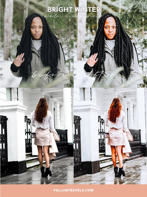 5 Bright Winter Lightroom Mobile & Desktop Presets, Christmas Snow Photo Editing Filter for Holiday, Instagram Blogger Snowy Preset