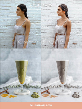 5 Cold Brew Lightroom Mobile & Desktop Presets, Cool Tones Photo Editing Filter for Instagram Bloggers, Clean Preset for Fashion Influencers