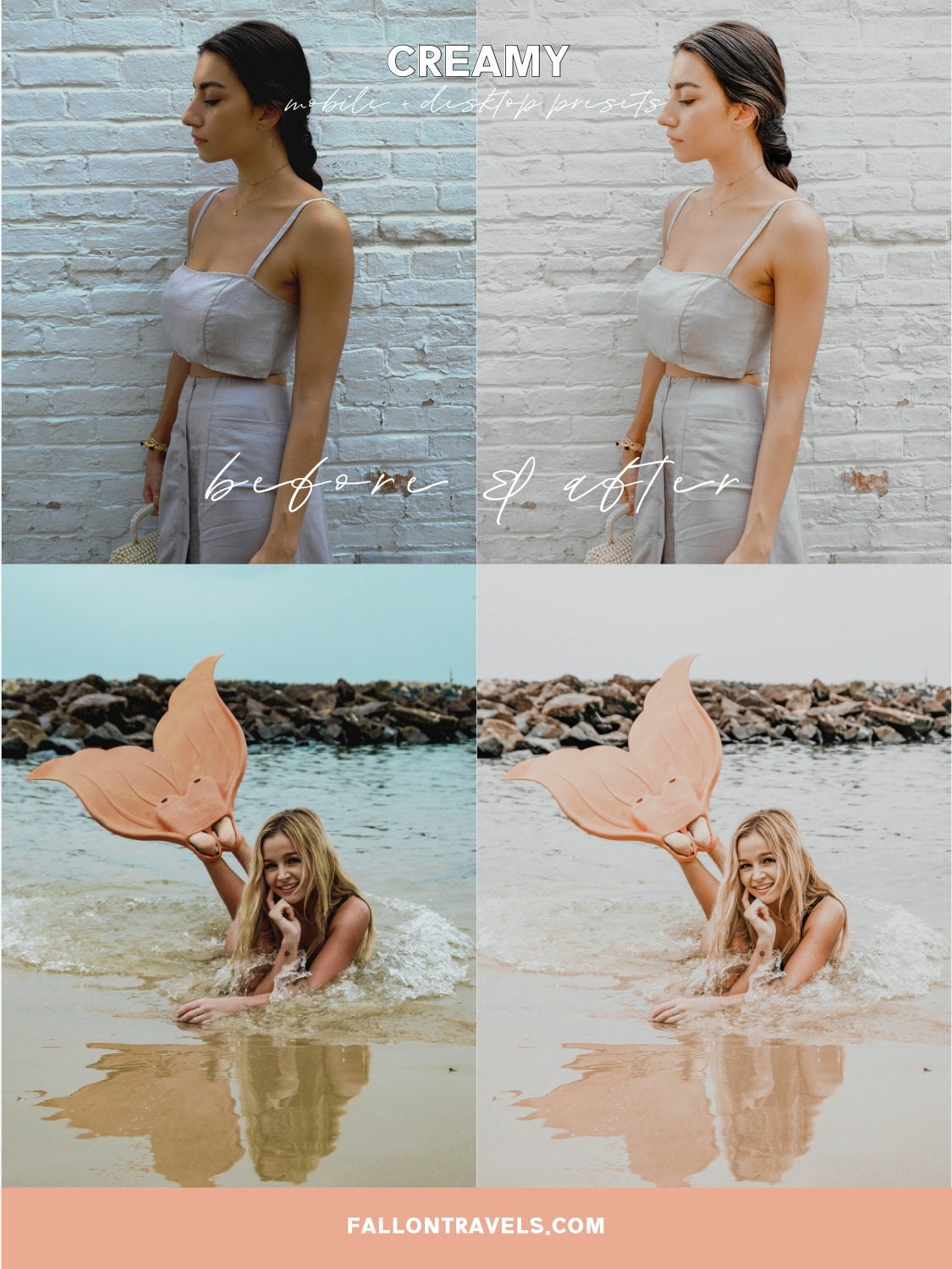 5 Mobile & Desktop Lightroom Presets Creamy, Natural Photo Filter Instagram Bloggers, Nude Presets for Influencer