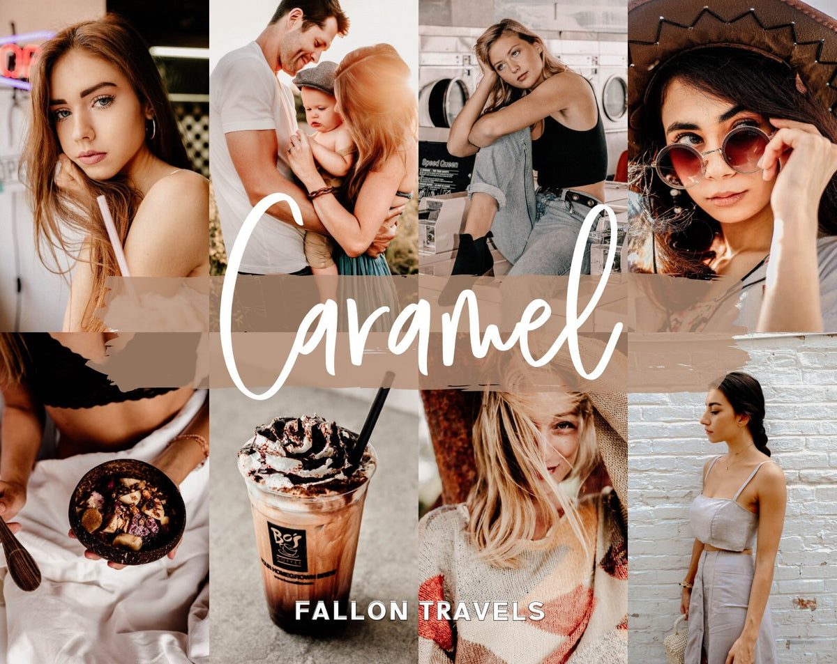 5 Mobile & Desktop Lightroom Presets Caramel, Moody Photo Editing Filter for Bloggers, Lifestyle Indoor Preset for Instagram Influencer