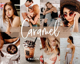 5 Mobile & Desktop Lightroom Presets Caramel, Moody Photo Editing Filter for Bloggers, Lifestyle Indoor Preset for Instagram Influencer