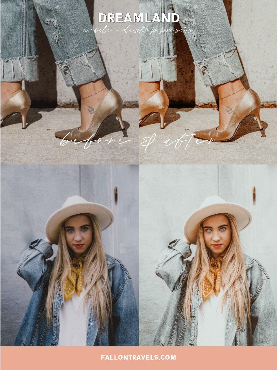 5 Dreamy Lightroom Mobile & Desktop Presets, Tan Skin Photo Filter for Instagram Bloggers, Bright Lifestyle Influencer Presets