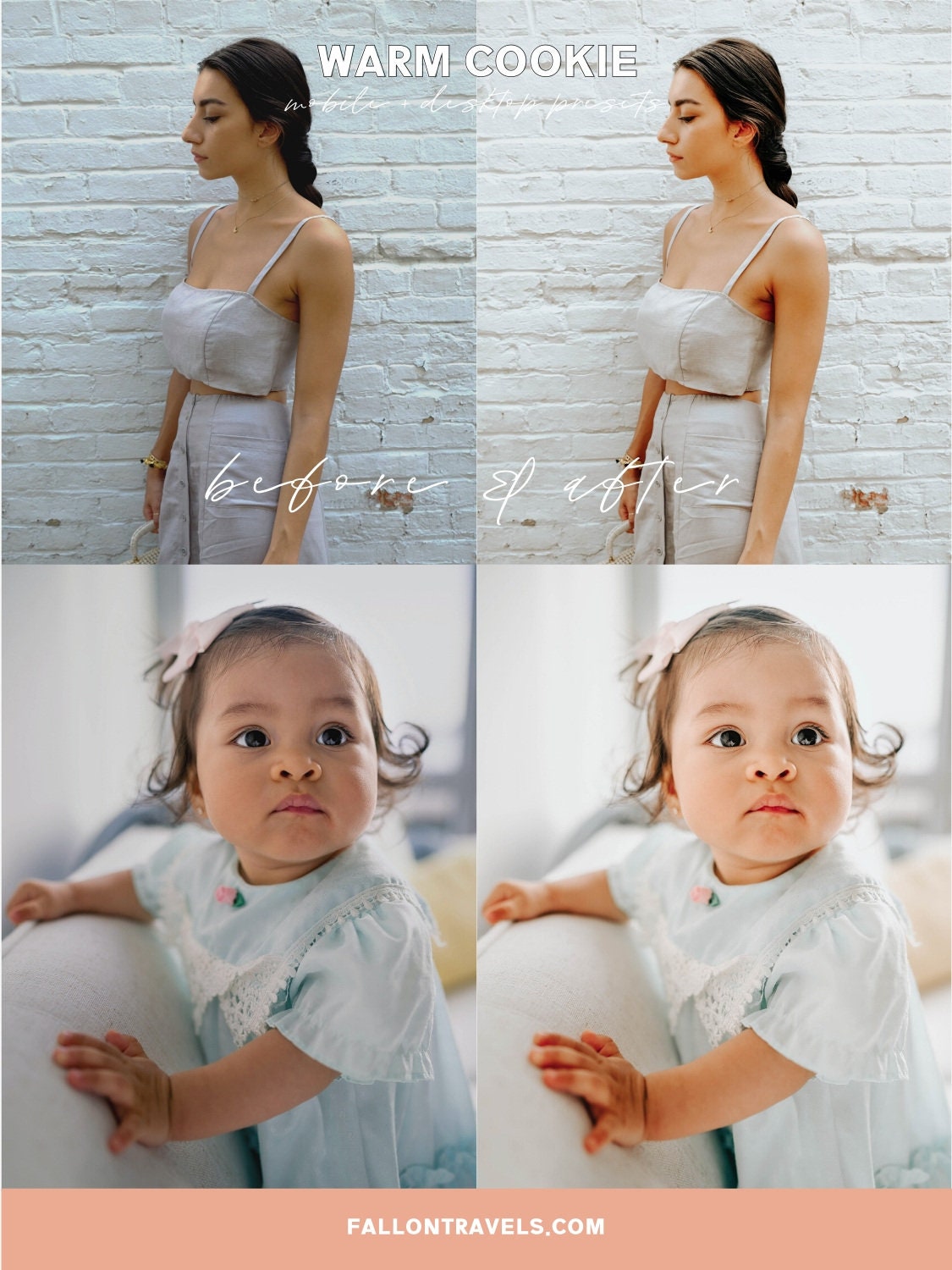 5 Mobile & Desktop Lightroom Presets Warm, Bright Airy Photo Editing Filter for Family Photography, VSCO iphone Preset for Instagram Blogger