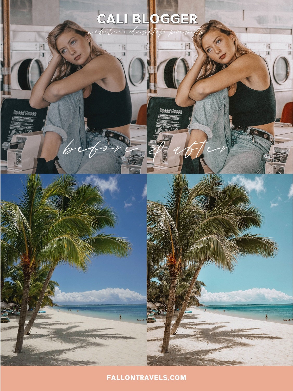 5 California Desktop & Mobile Lightroom Presets, Summer Travel Photo Editing Filter for Instagram, Lifestyle Influencer Preset for Bloggers