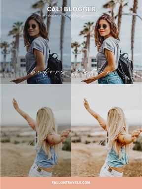 5 California Desktop & Mobile Lightroom Presets, Summer Travel Photo Editing Filter for Instagram, Lifestyle Influencer Preset for Bloggers