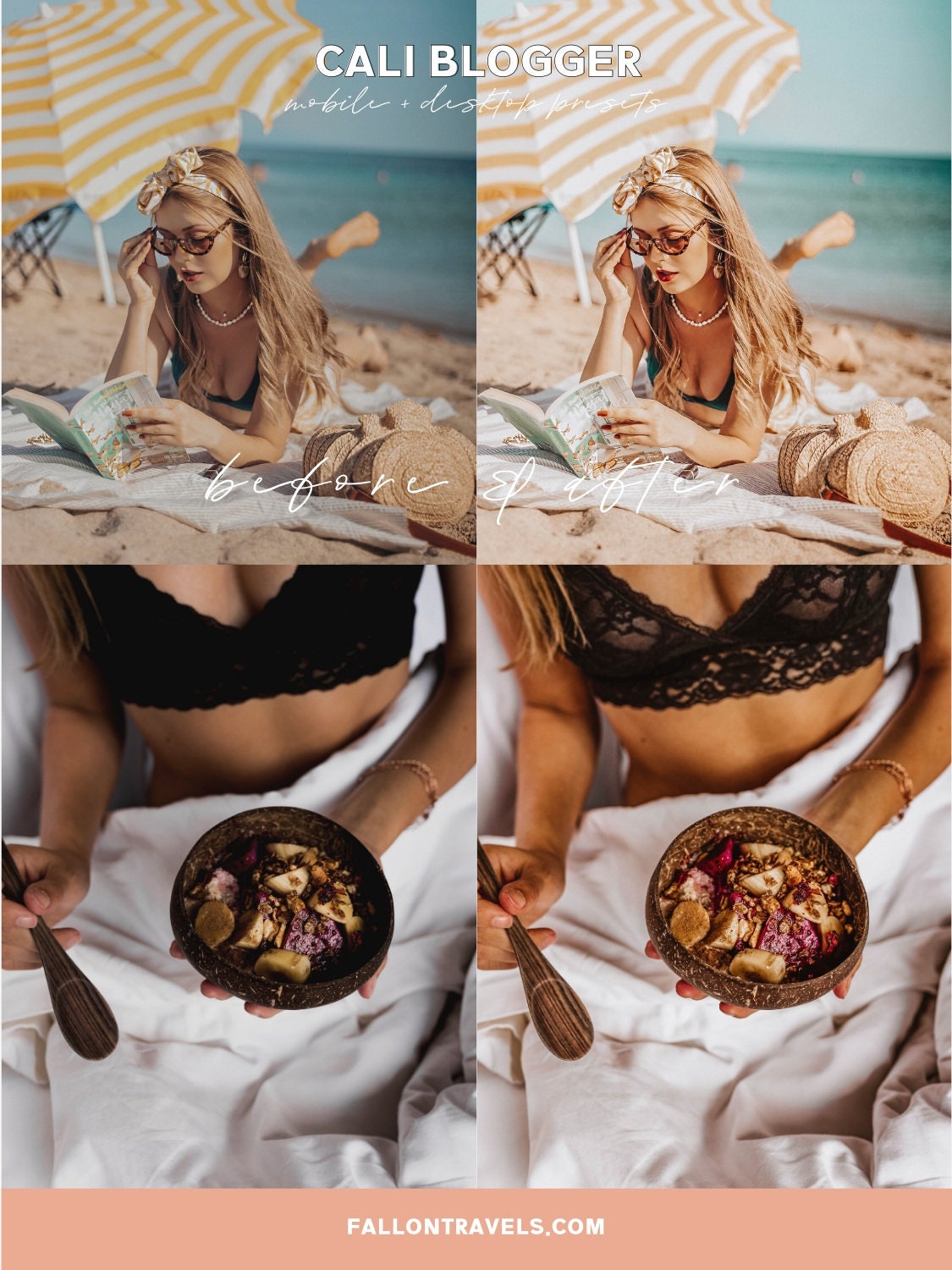 5 California Desktop & Mobile Lightroom Presets, Summer Travel Photo Editing Filter for Instagram, Lifestyle Influencer Preset for Bloggers