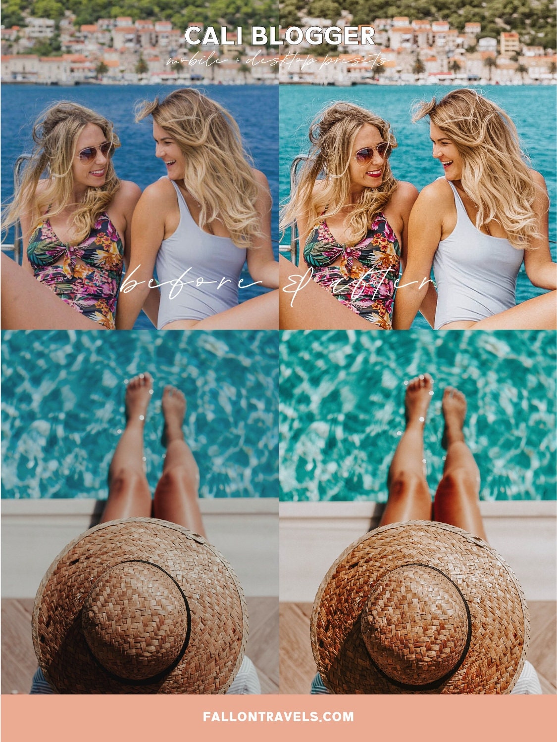 5 California Desktop & Mobile Lightroom Presets, Summer Travel Photo Editing Filter for Instagram, Lifestyle Influencer Preset for Bloggers