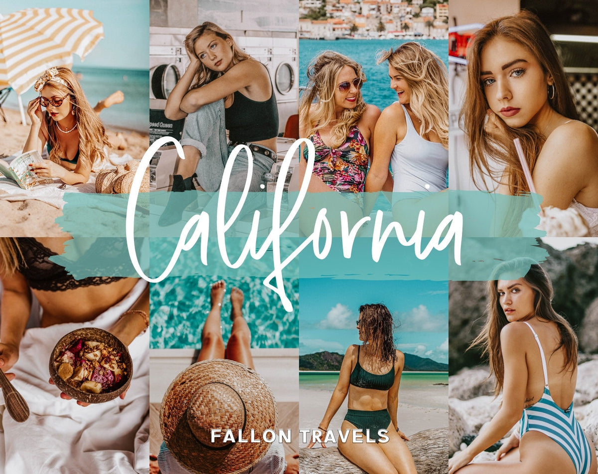 5 California Desktop & Mobile Lightroom Presets, Summer Travel Photo Editing Filter for Instagram, Lifestyle Influencer Preset for Bloggers