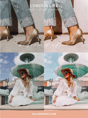 5 London Mobile Lightroom Presets & Desktop, Pink Europe Travel Photo Editing Filter for Instagram, Pastel Preset for Influencer Bloggers