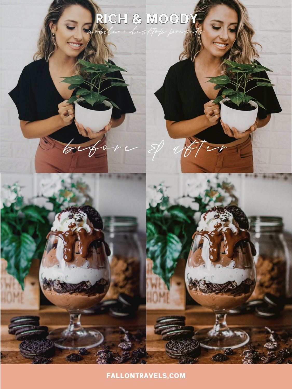 5 Rich Moody Mobile Lightroom Presets & Desktop, Dark Photo Editing Filter for Instagram Influencer, Outdoor iPhone Preset for Bloggers