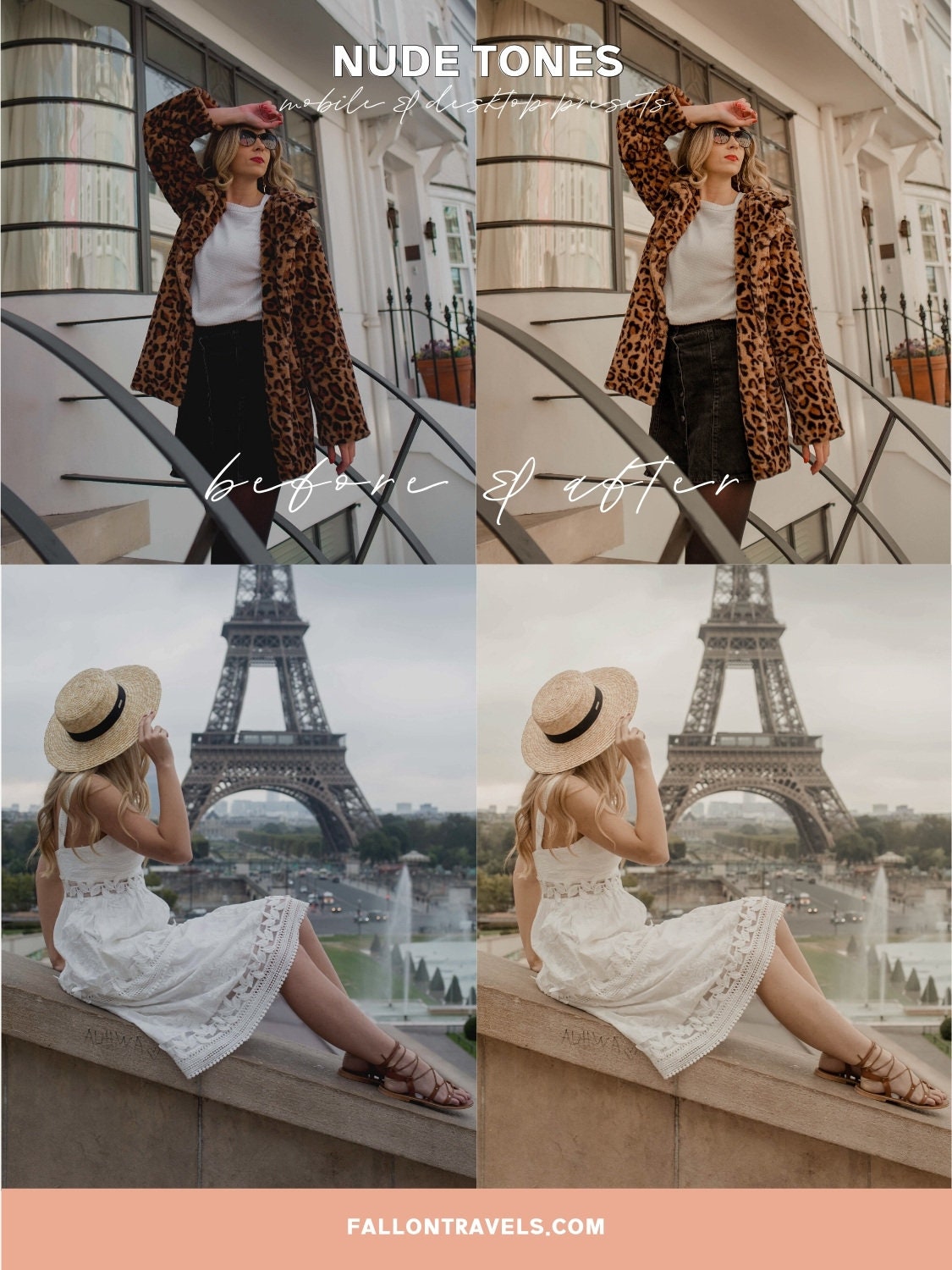 5 Nude Tone Presets Lightroom Mobile & Desktop, Minimal Beige Instagram Filter Warm, Creamy Brown Lifestyle Influencer Preset for Bloggers