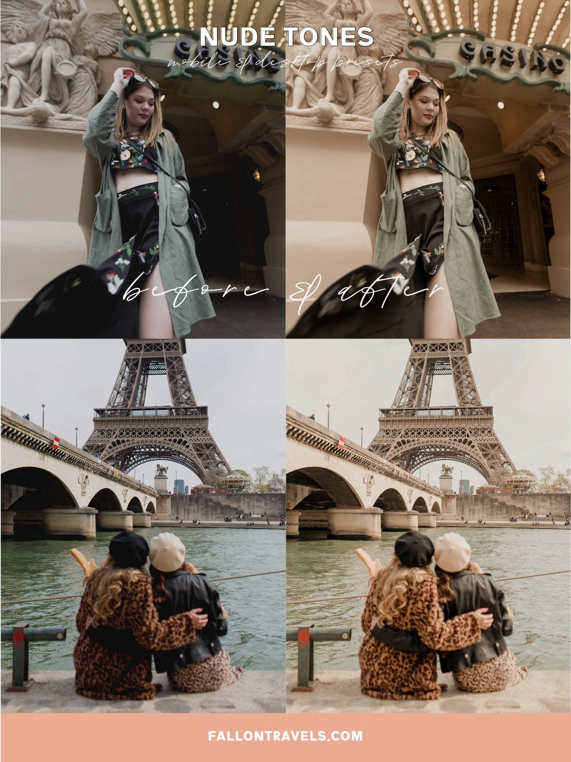 5 Nude Tone Presets Lightroom Mobile & Desktop, Minimal Beige Instagram Filter Warm, Creamy Brown Lifestyle Influencer Preset for Bloggers