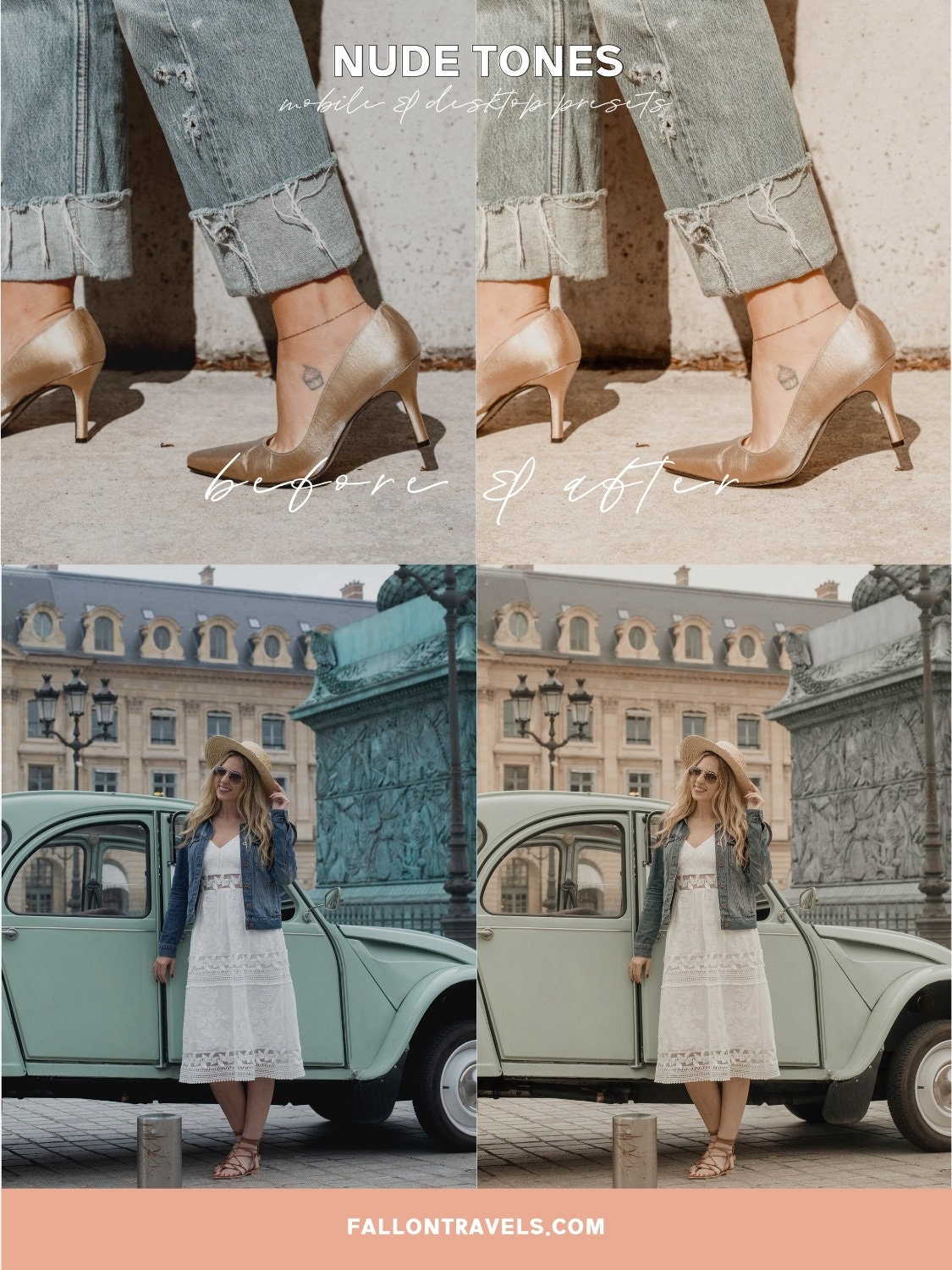 5 Nude Tone Presets Lightroom Mobile & Desktop, Minimal Beige Instagram Filter Warm, Creamy Brown Lifestyle Influencer Preset for Bloggers