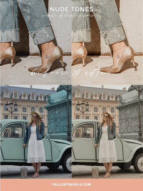5 Nude Tone Presets Lightroom Mobile & Desktop, Minimal Beige Instagram Filter Warm, Creamy Brown Lifestyle Influencer Preset for Bloggers