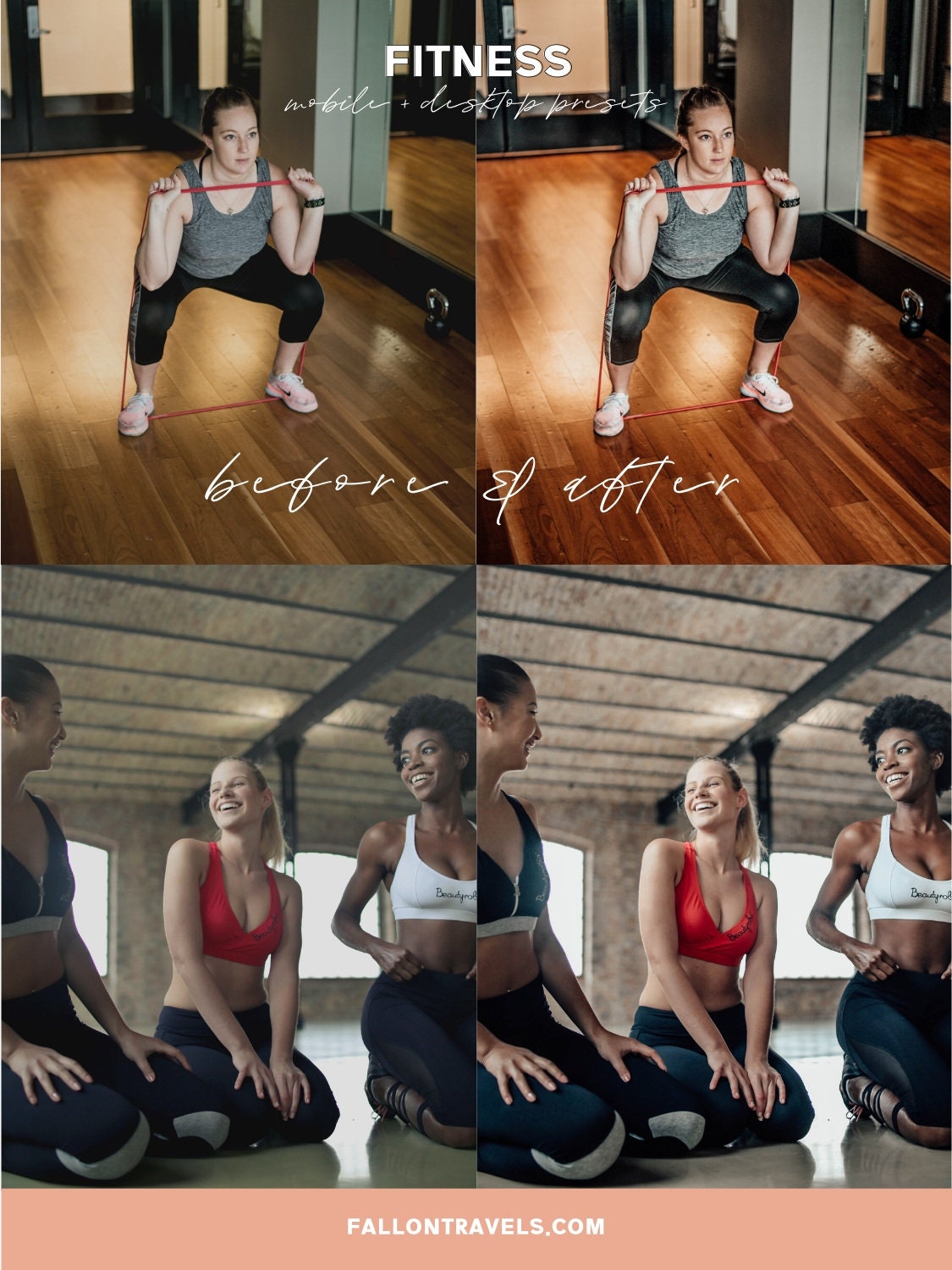 5 Fitness Mobile Lightroom Presets & Desktop, Gym Lifestyle Photo Editing Filter for Instagram, Workout Masculine Blogger Moody Filter