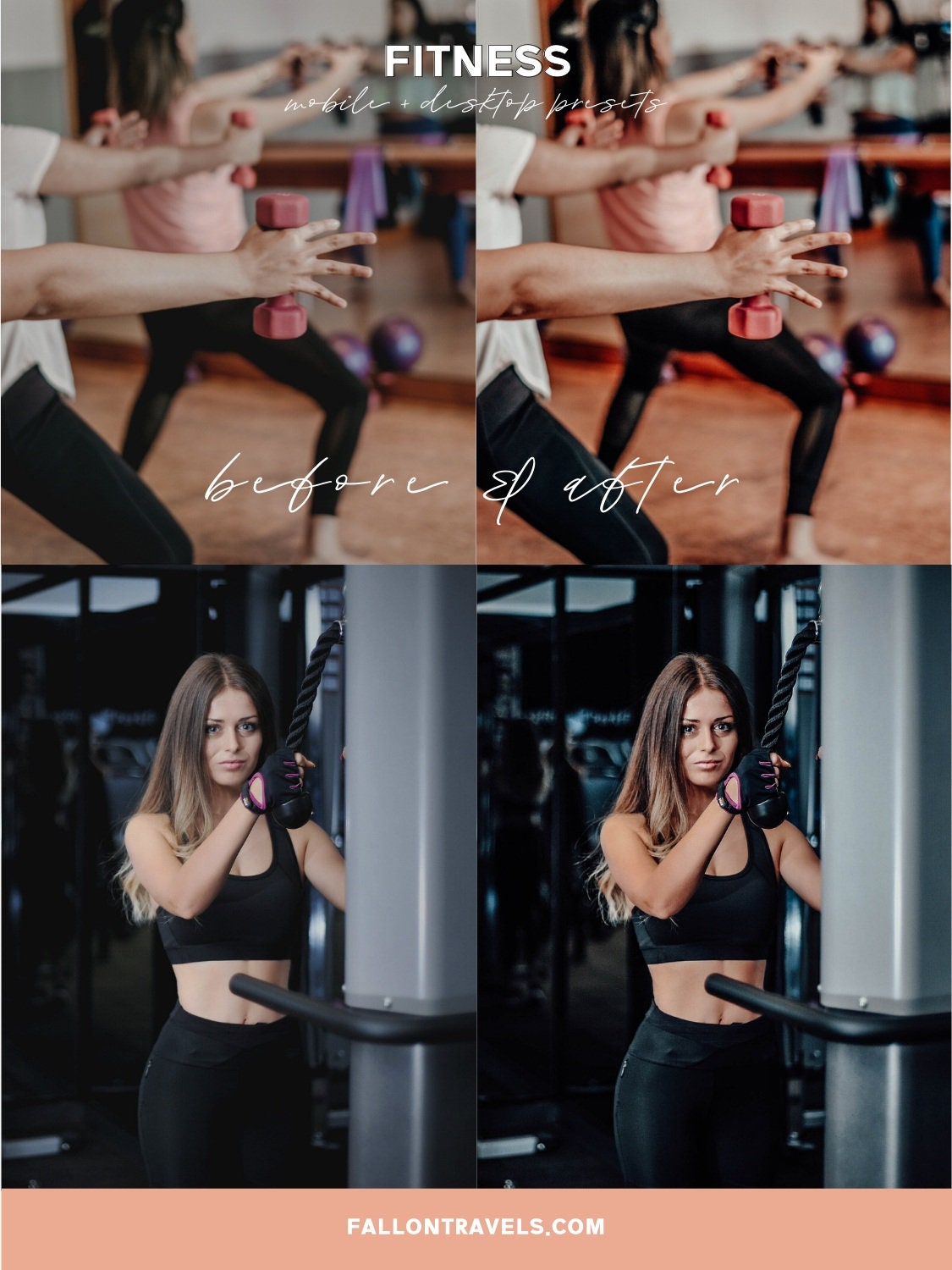 5 Fitness Mobile Lightroom Presets & Desktop, Gym Lifestyle Photo Editing Filter for Instagram, Workout Masculine Blogger Moody Filter