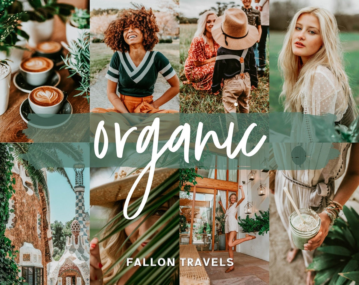5 Mobile & Desktop Lightroom Presets Organic, Soft Natural Photo Editing Filter for Instagram Influencer, Green Travel Preset for Bloggers
