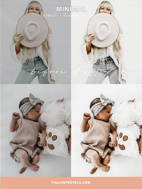 5 Mobile & Desktop Lightroom Presets Minimal, Photo Editing Filter for Instagram, Preset for Lifestyle Blogger, Influencer Filter for Travel