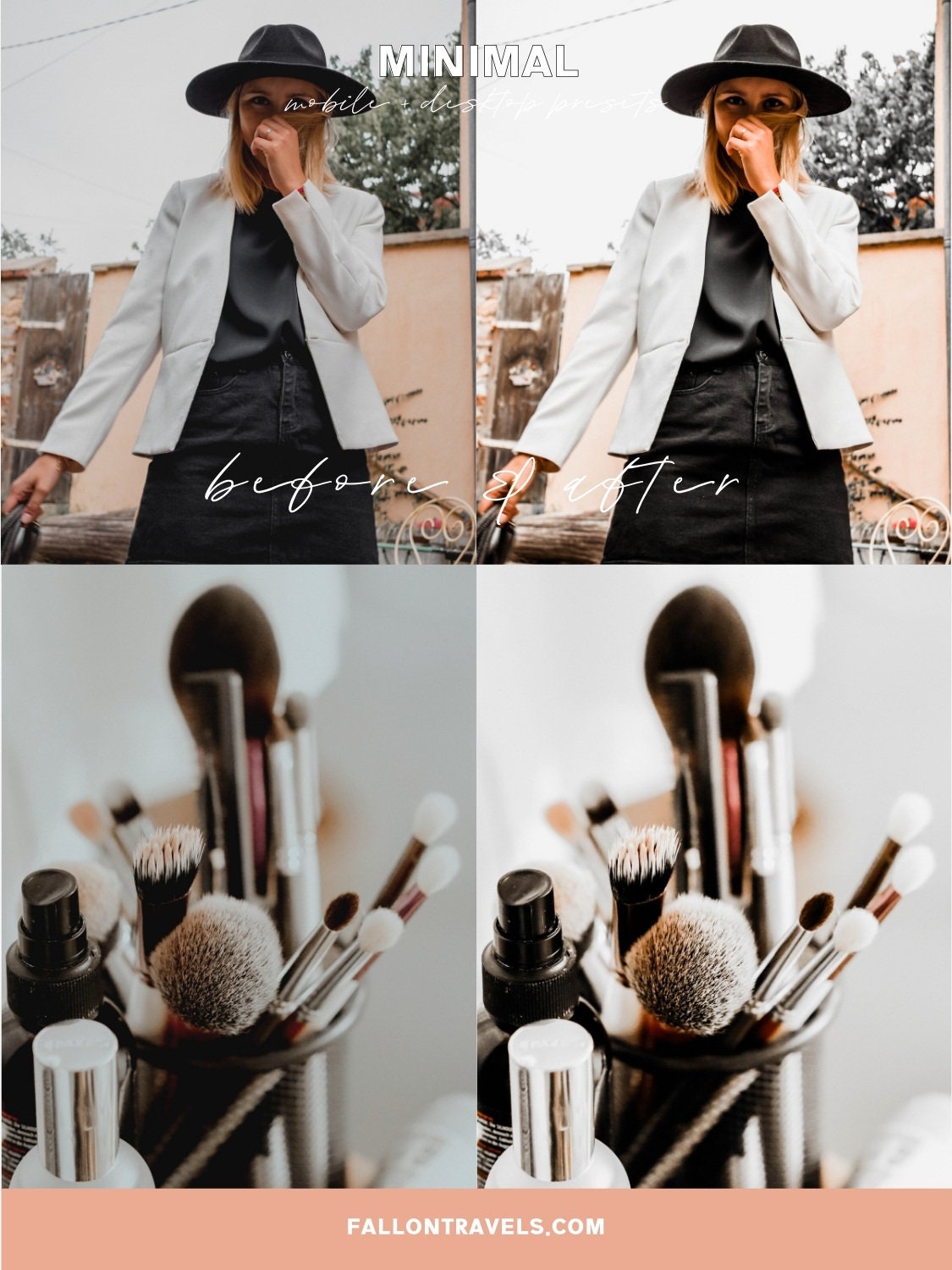 5 Mobile & Desktop Lightroom Presets Minimal, Photo Editing Filter for Instagram, Preset for Lifestyle Blogger, Influencer Filter for Travel