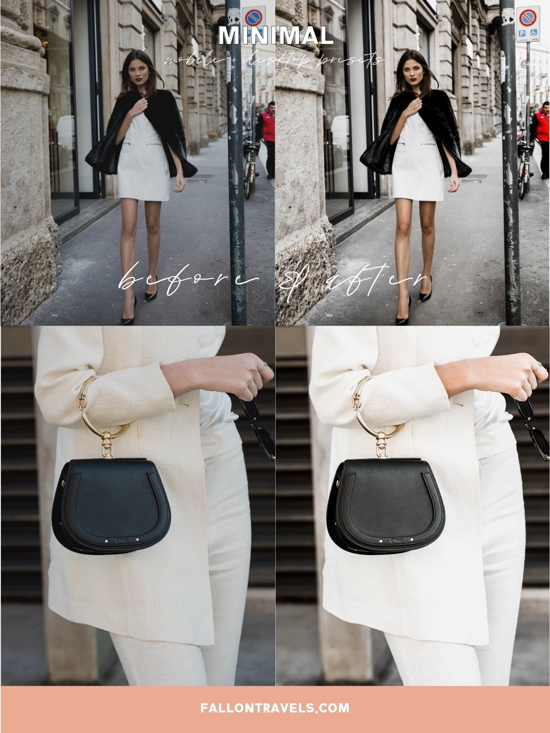 5 Mobile & Desktop Lightroom Presets Minimal, Photo Editing Filter for Instagram, Preset for Lifestyle Blogger, Influencer Filter for Travel