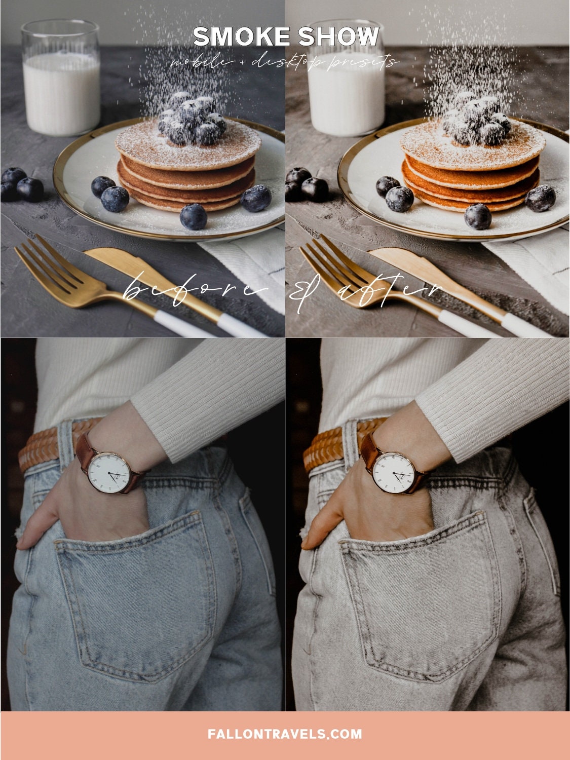 5 Mobile & Desktop Lightroom Presets Dark, Photo Editing Filter for Instagram Influencer, Moody Preset for Lifestyle Blogger