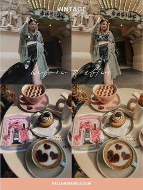 5 Vintage Lightroom Mobile Presets & Desktop, Warm Photo Editing Preset for Instagram Influencer, Moody Travel Blogger Preset