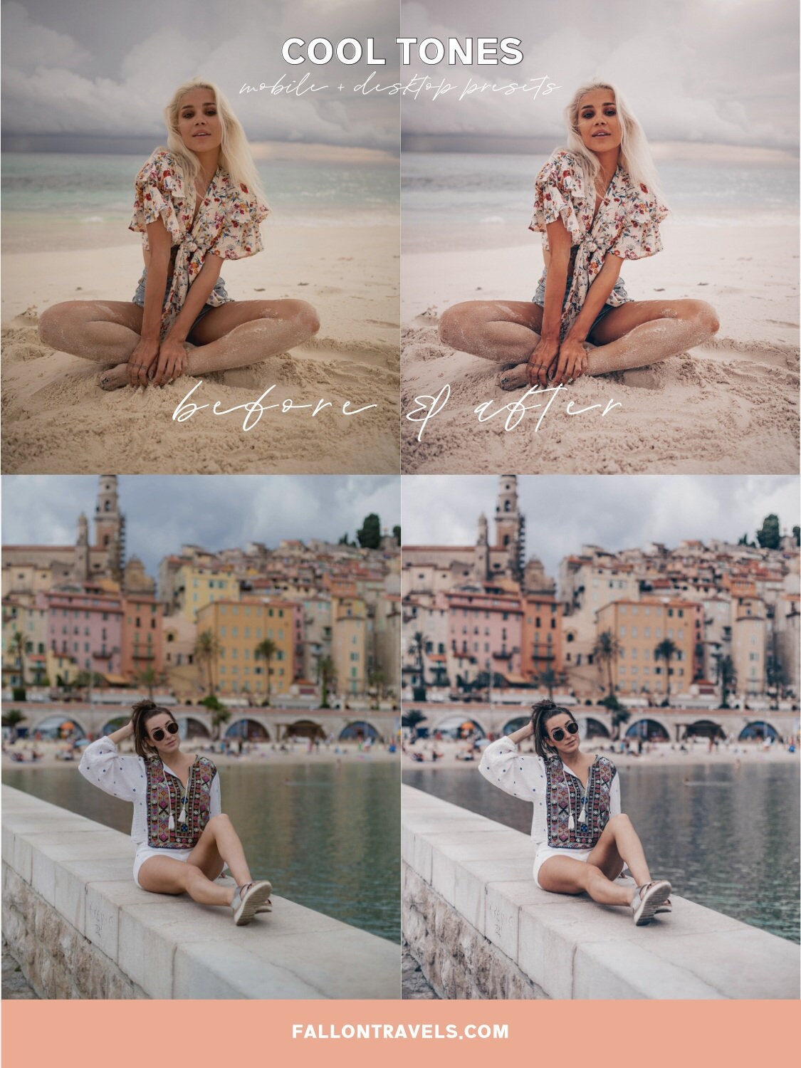 5 Lightroom Mobile & Desktop Presets Cool Tones, Clean Photo Editing Filter for Instagram Influencers, Lifestyle Blogger Preset