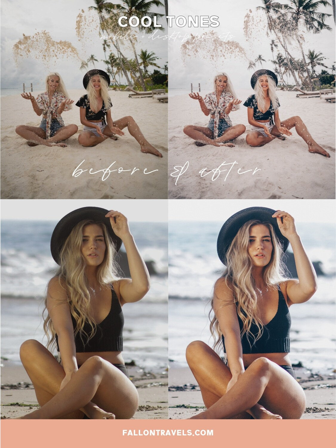 5 Lightroom Mobile & Desktop Presets Cool Tones, Clean Photo Editing Filter for Instagram Influencers, Lifestyle Blogger Preset