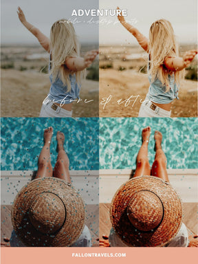 5 Adventure Mobile & Desktop Lightroom Presets, Travel Photo Editing Filter for Bloggers, Warm Summer Preset for Instagram Influencer