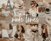 5 Nude Tone Presets Lightroom Mobile & Desktop, Minimal Beige Instagram Filter Warm, Creamy Brown Lifestyle Influencer Preset for Bloggers